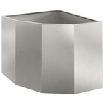 vidaXL Jardinière d'Angle Argent 60 x 60 x 50 cm Acier inoxydable