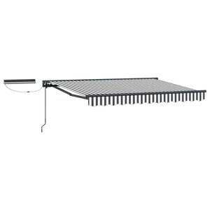 vidaXL Auvent rétractable électrique Anthracite et blanc 3 5 x 2 5 m