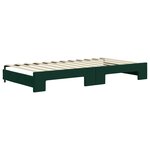 vidaXL Lit de jour et gigogne et matelas vert foncé 100x200 cm velours