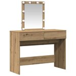 vidaXL Coiffeuse chêne artisanal 100 x 40 x 130 cm Bois d'ingénierie