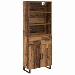 vidaXL Haut Armoire Bois ancien 69 5 x 34 x 180 cm Bois d'ingénierie