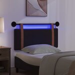 vidaXL Tête de lit suspendue Avec lumière LED Noir PU antique