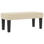 vidaXL Lit à ressorts avec matelas et banc crème 80x200 cm tissu