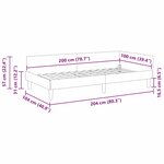 vidaXL Cadre de lit d'angle Gris foncé 100 cm x 200 cm