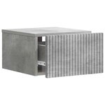 vidaXL Cabinet de chevet mural Gris béton 33 x 34 5 x 20 cm