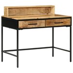 vidaXL Table console 100x55x75 cm en bois massif brut de mangue