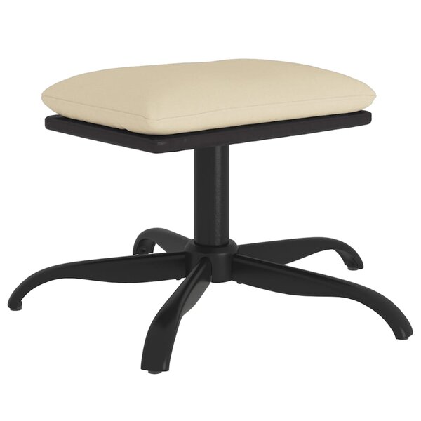 vidaXL Repose-pied Crème 60x60x36 cm Tissu et similicuir