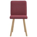 vidaXL Chaises à manger lot de 2 rouge bordeaux tissu