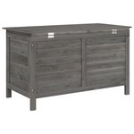 vidaXL Boîte de rangement de jardin anthracite bois massif de sapin