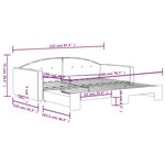 vidaXL Lit de jour avec lit gigogne jaune 100x200 cm velours