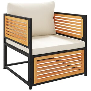 vidaXL Chaise de jardin avec coussins bois massif d'acacia