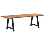 vidaXL Table à manger marron clair bois de chêne massif rectangulaire