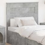 vidaXL Tête de lit Gris béton 100 cm Bois d'ingénierie