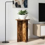 vidaXL Support de Plante 2 pièces Chêne fumé Ø40 x 60 cm