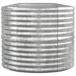 vidaXL Lit surélevé de jardin Acier galvanisé Argenté