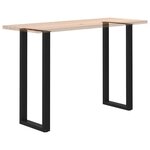 vidaXL Pieds de table de bar en U  2 pièces  noir  40 x (110-111) cm  acier