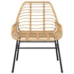 vidaXL Ensemble à manger jardin 5Pièces marron poly rotin verre