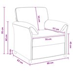 vidaXL Canapé 1 place Bordeaux 88 x 83 x 95 cm Velours