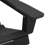 Chaises Adirondack vidaXL 2 Pièces Noires 74x82x90 cm HDPE