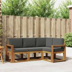 vidaXL Ensemble de canapés d'extérieur 4 pc Naturel et Anthracite