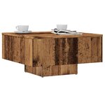 vidaXL Table basse vieux bois 60x60x31 5 cm bois d'ingénierie