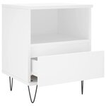 vidaXL Tables de chevet 2 Pièces blanc 40x35x50 cm bois d’ingénierie