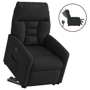 vidaXL Fauteuil inclinable électrique noir tissu