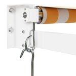 vidaXL Auvent rétractable jaune et blanc 4x3 m tissu et aluminium