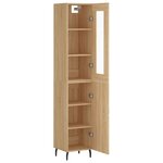 vidaXL Buffet haut Chêne sonoma 34 5x34x180 cm Bois d'ingénierie