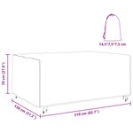 vidaXL Housse pour mobilier d'extérieur Noir 210 x 130 x 70 cm 210D