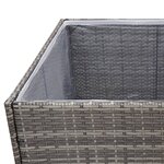 vidaXL Jardinière Gris 80x80x80 cm Résine tressée