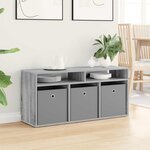 vidaXL Basboard avec tiroir Gris Sonoma 102 x 32 x 48 5 cm