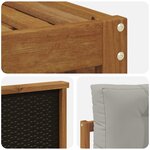 vidaXL Ensemble de canapés d'extérieur 7 pc Naturel et gris clair