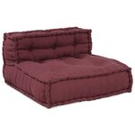 vidaXL Unité de canapé modulaire 4 Pièces Marron Tissu