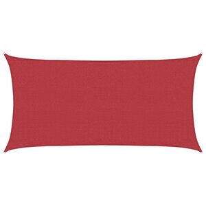 vidaXL Voile d'ombrage 160 g/m² Rouge 3x6 m PEHD
