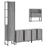 vidaXL Ensemble de meubles de salle de bain 4 Pièces Sonoma gris