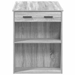 vidaXL Bureau avec tiroir et étagère sonoma gris bois d'ingénierie