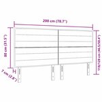 vidaXL Tête de Lit LED Design Lignes Gris Foncé 100 cm Tissu