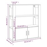 vidaXL Buffet Chêne sonoma 80x30x90 cm Bois d'ingénierie