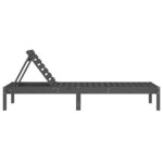 vidaXL Chaises longues lot de 2 gris 199 5x60x74 cm bois massif de pin