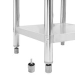 vidaXL Table de travail de cuisine 120x60x85 cm Acier inoxydable