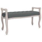 vidaXL Banc Gris foncé 110x45x60 cm Tissu