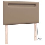 vidaXL Tête de lit LED Cappuccino 90 cm Cuir synthétique