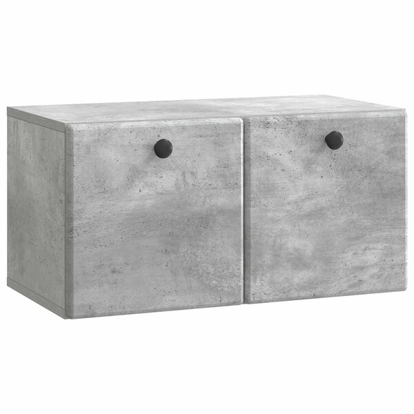 vidaXL Meuble TV mural 59 5 x 31 x 30 cm Gris béton Bois d'ingénierie