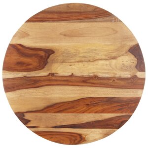 vidaXL Dessus de table Bois solide Rond 15-16 mm 70 cm