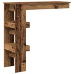 vidaXL Table bar mural vieux bois 102x45x103 5 cm bois d'ingénierie