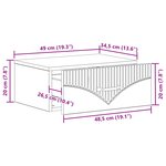 vidaXL Cabinet de chevet mural 2 pc Bois ancien 49 x 34 5 x 20 cm