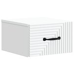 vidaXL Cabinet de chevet mural 2 Pièces Blanc 34 5 x 33 x 20 cm