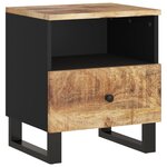 vidaXL Table de chevet Bois de manguier solide et bois d'ingénierie