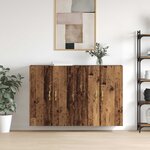 vidaXL Armoire Murale 2 Pièces Bois ancien 69 5 x 34 x 90 cm